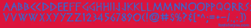 Disneyheroic Font – Blue Fonts on Red Background