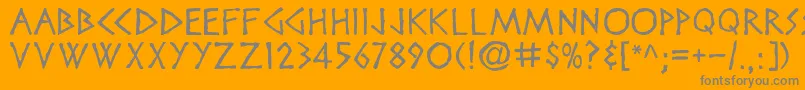 Disneyheroic Font – Gray Fonts on Orange Background