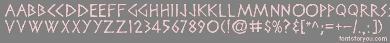 Disneyheroic Font – Pink Fonts on Gray Background