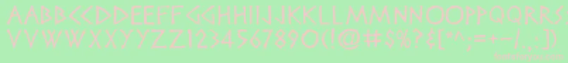 Disneyheroic Font – Pink Fonts on Green Background