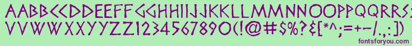 Disneyheroic Font – Purple Fonts on Green Background