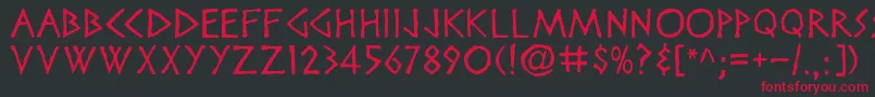 Disneyheroic Font – Red Fonts on Black Background