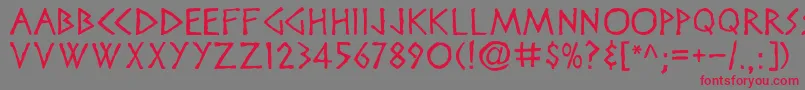 Disneyheroic Font – Red Fonts on Gray Background