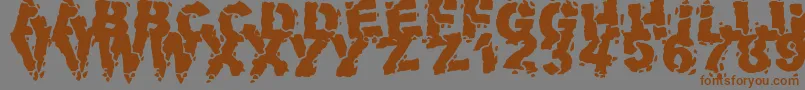 Шрифт VolcanicDungeon – коричневые шрифты на сером фоне