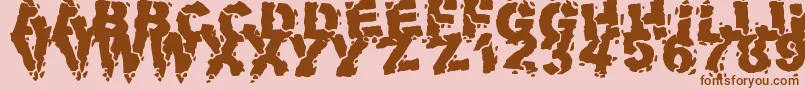 VolcanicDungeon Font – Brown Fonts on Pink Background