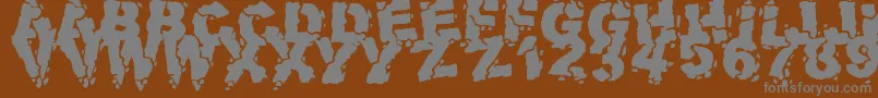 Шрифт VolcanicDungeon – серые шрифты на коричневом фоне