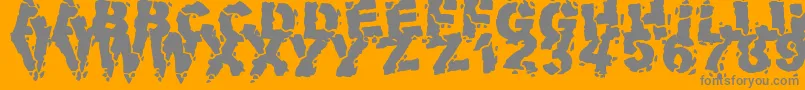 VolcanicDungeon Font – Gray Fonts on Orange Background