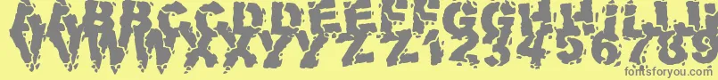 Шрифт VolcanicDungeon – серые шрифты на жёлтом фоне