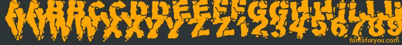 Шрифт VolcanicDungeon – оранжевые шрифты на чёрном фоне