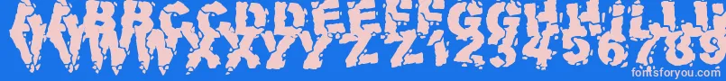 Шрифт VolcanicDungeon – розовые шрифты на синем фоне