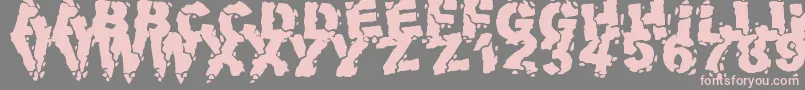 Шрифт VolcanicDungeon – розовые шрифты на сером фоне