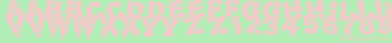 VolcanicDungeon Font – Pink Fonts on Green Background
