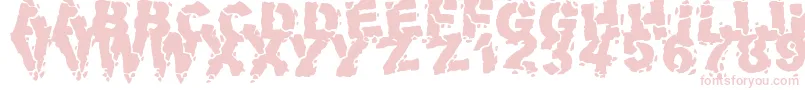Шрифт VolcanicDungeon – розовые шрифты на белом фоне