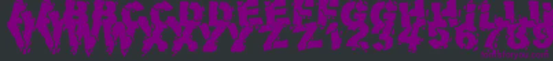 Шрифт VolcanicDungeon – фиолетовые шрифты на чёрном фоне