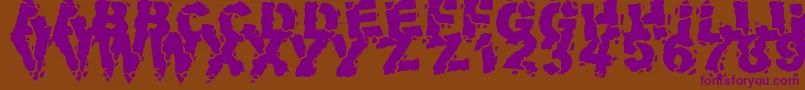 Шрифт VolcanicDungeon – фиолетовые шрифты на коричневом фоне