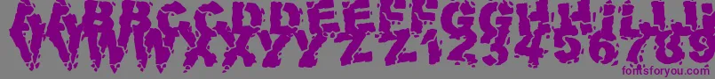 Шрифт VolcanicDungeon – фиолетовые шрифты на сером фоне