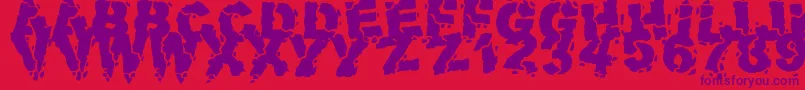 VolcanicDungeon Font – Purple Fonts on Red Background