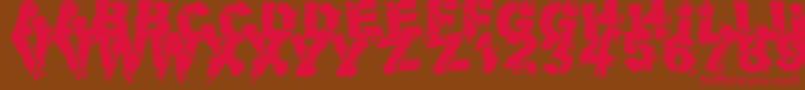 Шрифт VolcanicDungeon – красные шрифты на коричневом фоне