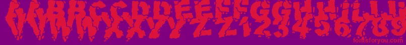 Шрифт VolcanicDungeon – красные шрифты на фиолетовом фоне