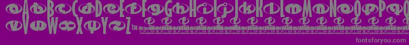 Incredibles Font – Gray Fonts on Purple Background