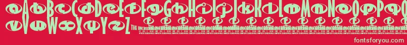 Incredibles Font – Green Fonts on Red Background