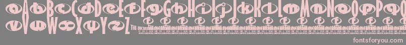 Incredibles Font – Pink Fonts on Gray Background