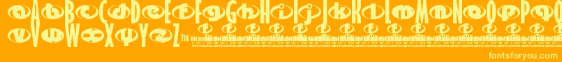 Incredibles Font – Yellow Fonts on Orange Background