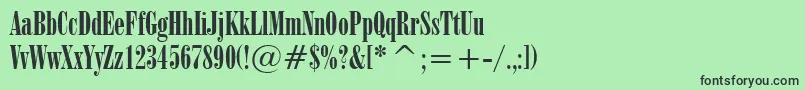 フォントOnyxBt – 緑の背景に黒い文字