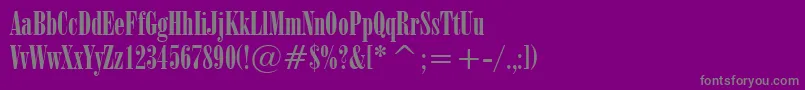 フォントOnyxBt – 紫の背景に灰色の文字