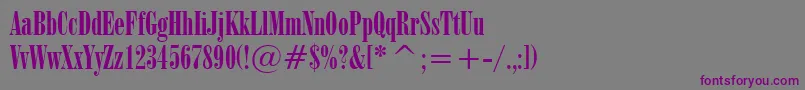 Шрифт OnyxBt – фиолетовые шрифты на сером фоне