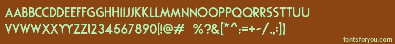Rodondo Font – Green Fonts on Brown Background