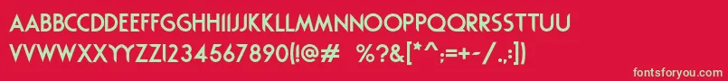 Rodondo Font – Green Fonts on Red Background