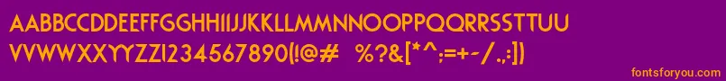 Weitere Informationen zur Rodondo-Schriftart Rodondo-Schriftart – Orangefarbene Schriften auf violettem Hintergrund