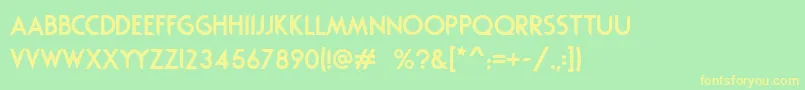 Rodondo Font – Yellow Fonts on Green Background