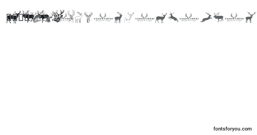 Schriftart Deers – Alphabet, Zahlen, spezielle Symbole