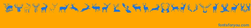 Police Deers – polices bleues sur fond orange