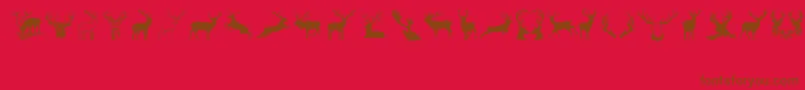 More about Deers Font Deers Font – Brown Fonts on Red Background