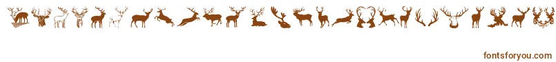 Deers Font – Brown Fonts on White Background