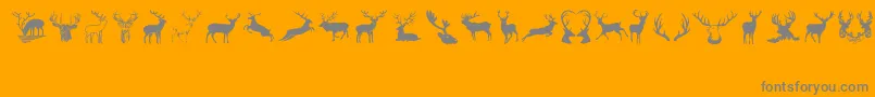 Deers Font – Gray Fonts on Orange Background