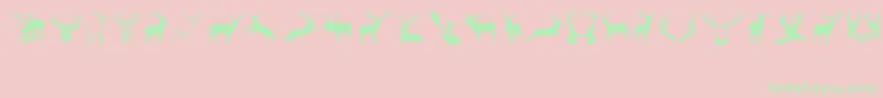 Deers Font – Green Fonts on Pink Background