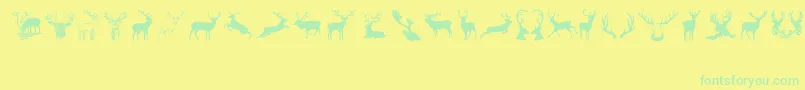 Czcionka Deers – zielone czcionki na żółtym tle