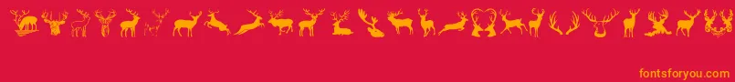 More about Deers Font Deers Font – Orange Fonts on Red Background