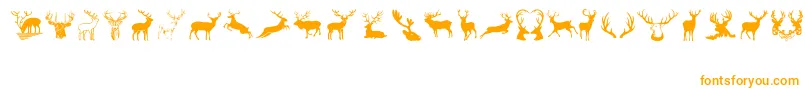 Deers-Schriftart – Orangefarbene Schriften