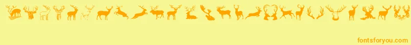 Подробнее о шрифте Deers Шрифт Deers – оранжевые шрифты на жёлтом фоне