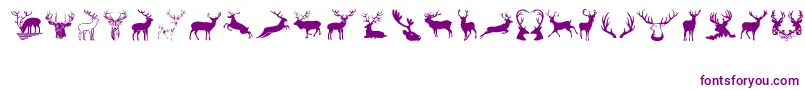 Deers Font – Purple Fonts on White Background