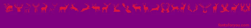 Police Deers – polices rouges sur fond violet