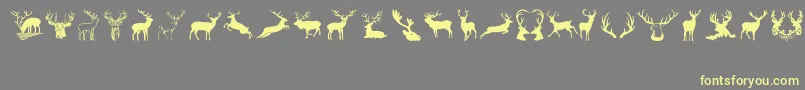 Deers Font – Yellow Fonts on Gray Background