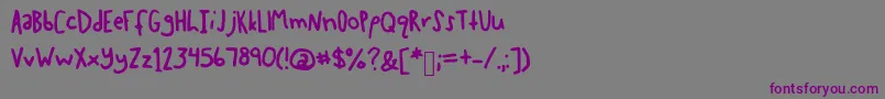 Шрифт Mollywolly – фиолетовые шрифты на сером фоне