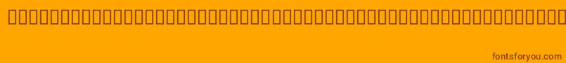 Police ShFreehand – polices brunes sur fond orange