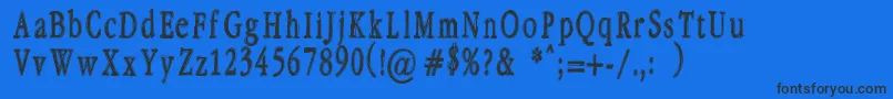 Rastalib Font – Black Fonts on Blue Background